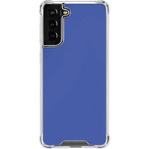 Blue Solid Galaxy S21 FE Clear Case