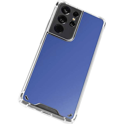 Blue Solid Galaxy S21 Ultra 5G Clear Case