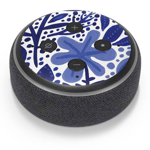 Cat Coq Blue Garden Amazon Echo Dot Skin