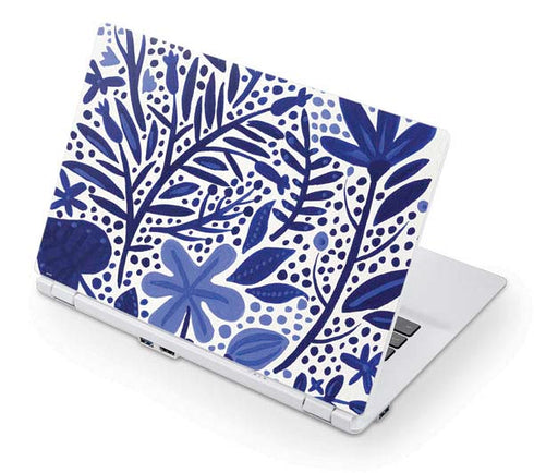 Cat Coq Blue Garden Acer Chromebook Skin