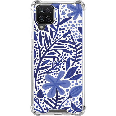 Cat Coq Blue Garden Galaxy A12 Clear Case
