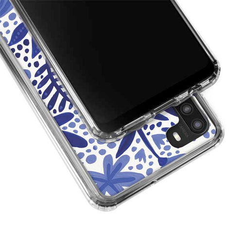 Cat Coq Blue Garden Galaxy A21 Clear Case