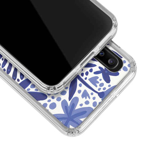 Cat Coq Blue Garden Galaxy A30 Clear Case