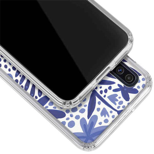 Cat Coq Blue Garden Galaxy A50 Clear Case