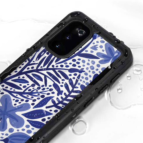 Cat Coq Blue Garden Galaxy S20 Waterproof Case