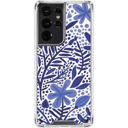 Cat Coq Blue Garden Galaxy S21 Ultra 5G Clear Case