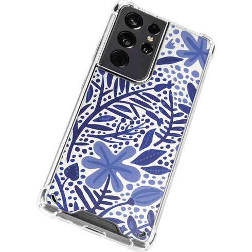Cat Coq Blue Garden Galaxy S21 Ultra 5G Clear Case