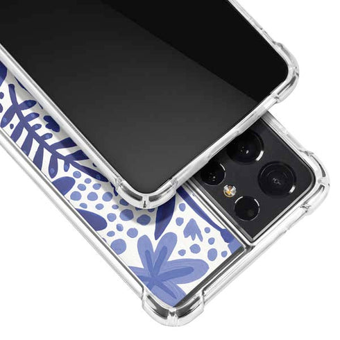 Cat Coq Blue Garden Galaxy S21 Ultra 5G Clear Case