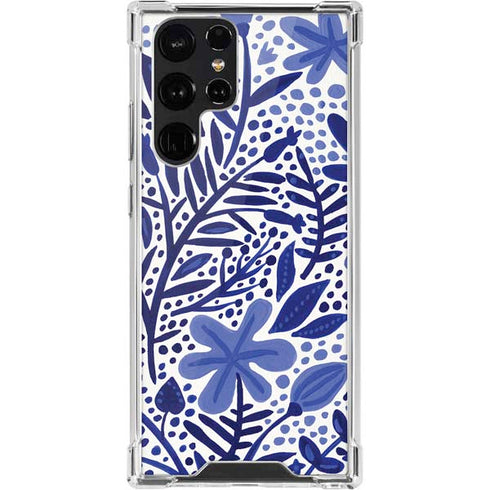Cat Coq Blue Garden Galaxy S22 Ultra Clear Case