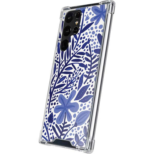 Cat Coq Blue Garden Galaxy S22 Ultra Clear Case