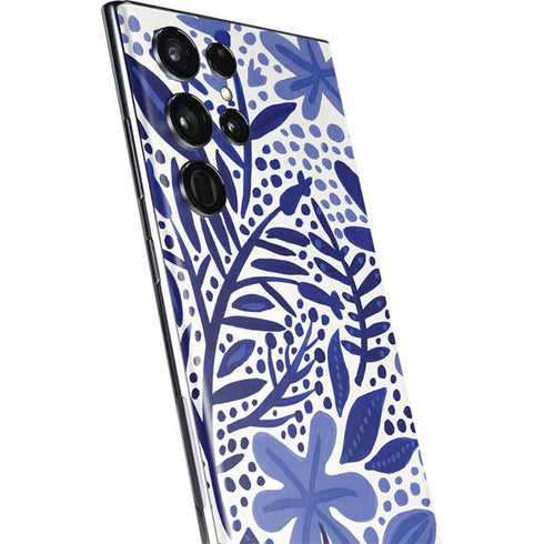Cat Coq Blue Garden Galaxy S22 Ultra Skin