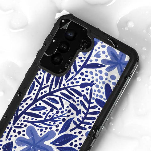 Cat Coq Blue Garden Galaxy S23 Waterproof Case