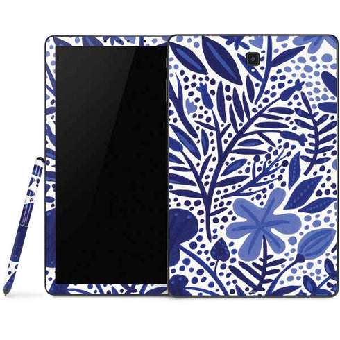 Cat Coq Blue Garden Samsung Galaxy Tab Skin