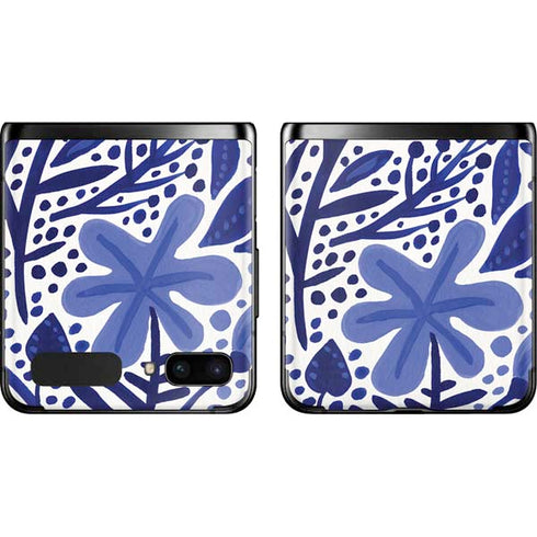 Cat Coq Blue Garden Galaxy Z Flip Skin