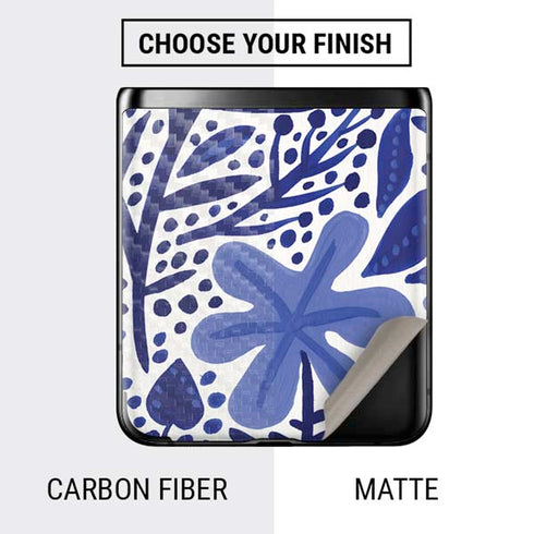 Cat Coq Blue Garden Galaxy Z Flip Skin