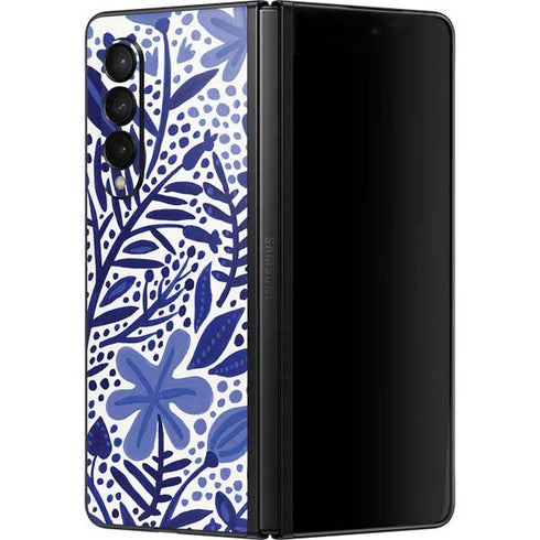 Cat Coq Blue Garden Galaxy Z Fold3 5G Skin
