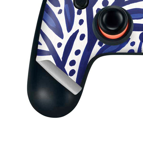 Cat Coq Blue Garden Google Stadia Controller Skin