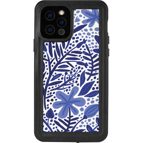 Cat Coq Blue Garden iPhone 12 Pro Waterproof Case