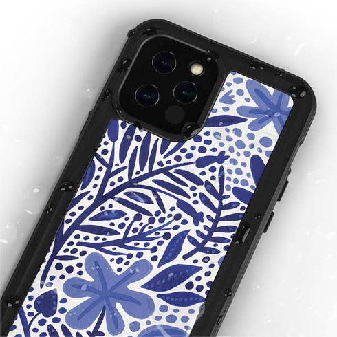 Cat Coq Blue Garden iPhone 12 Pro Waterproof Case