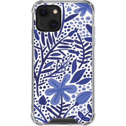 Cat Coq Blue Garden iPhone 14 Plus Clear Case