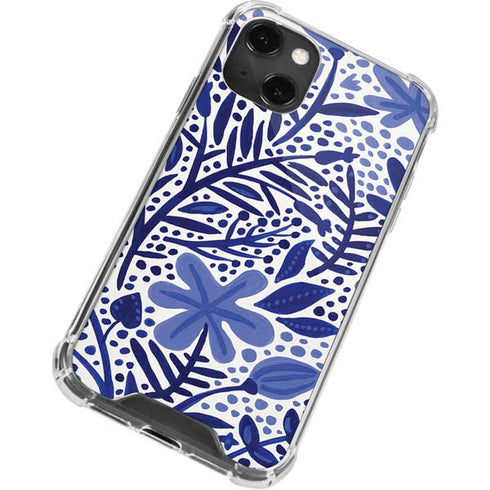 Cat Coq Blue Garden iPhone 14 Plus Clear Case