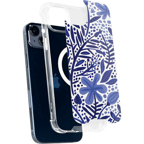 Cat Coq Blue Garden iPhone 14 Plus MagSafe Case
