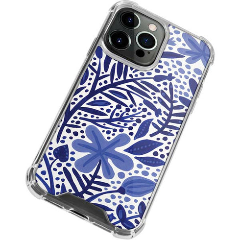 Cat Coq Blue Garden iPhone 14 Pro Clear Case