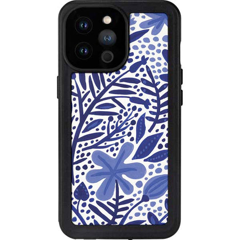 Cat Coq Blue Garden iPhone 14 Pro Max Waterproof Case