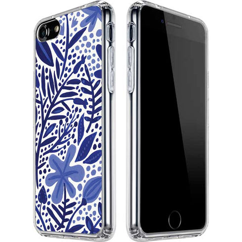 Cat Coq Blue Garden iPhone SE (2nd & 3rd Gen) Clear Case