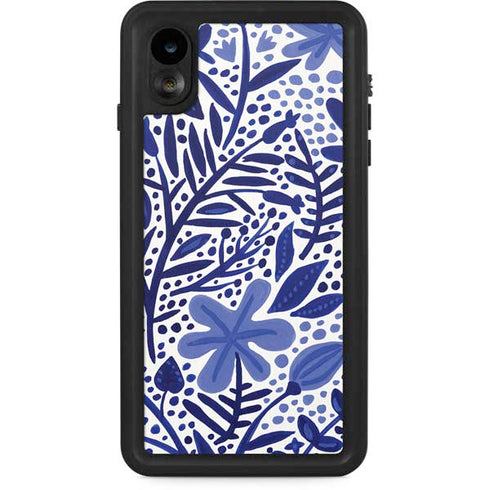 Cat Coq Blue Garden iPhone XR Waterproof Case