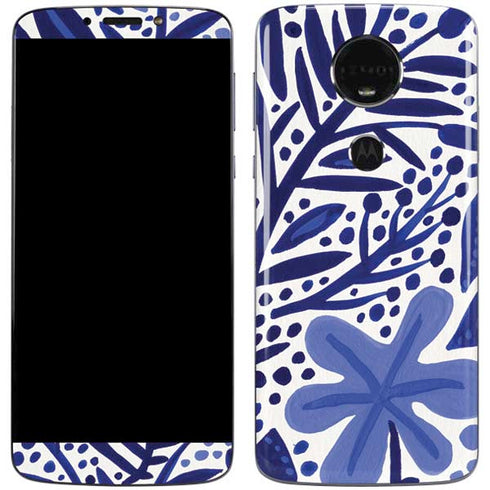 Cat Coq Blue Garden Moto E5 Plus Skin
