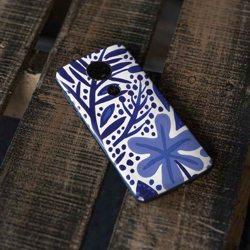 Cat Coq Blue Garden Moto E5 Plus Skin