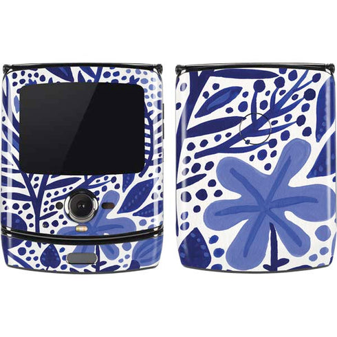 Cat Coq Blue Garden Motorola RAZR Skin