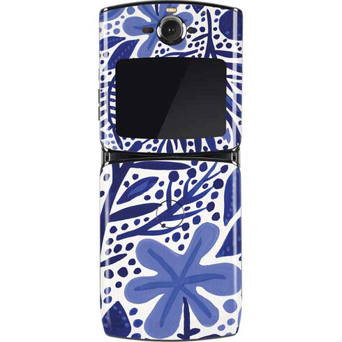 Cat Coq Blue Garden Motorola RAZR Skin