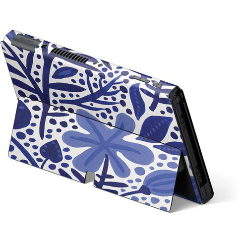 Cat Coq Blue Garden Nintendo Switch OLED (2021) Skin