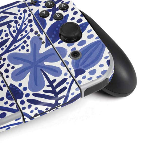Cat Coq Blue Garden Nintendo Switch OLED (2021) Skin