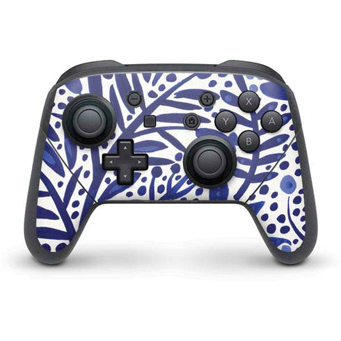 Cat Coq Blue Garden Nintendo Switch Pro Controller Skin