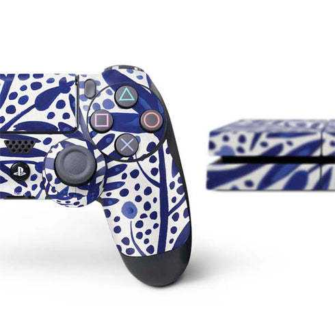 Cat Coq Blue Garden PS4 Console and Controller Bundle Skin