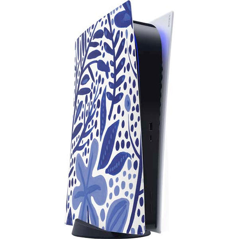 Cat Coq Blue Garden PS5 Digital Edition Console Skin