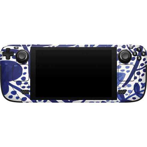 Cat Coq Blue Garden Steam Deck Handheld Gaming Computer Skin