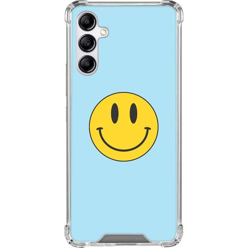 Blue Happy Face Galaxy A15 5G Clear Case