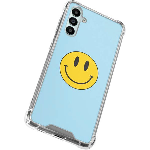 Blue Happy Face Galaxy A15 5G Clear Case