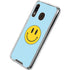 Blue Happy Face Galaxy A30 Clear Case