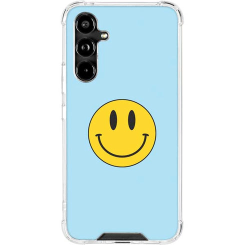 Blue Happy Face Galaxy A54 5G Clear Case