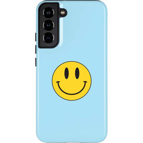 Blue Happy Face Galaxy S22 Plus Pro Case
