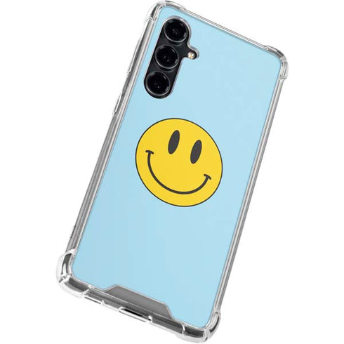 Blue Happy Face Galaxy S23 FE Clear Case