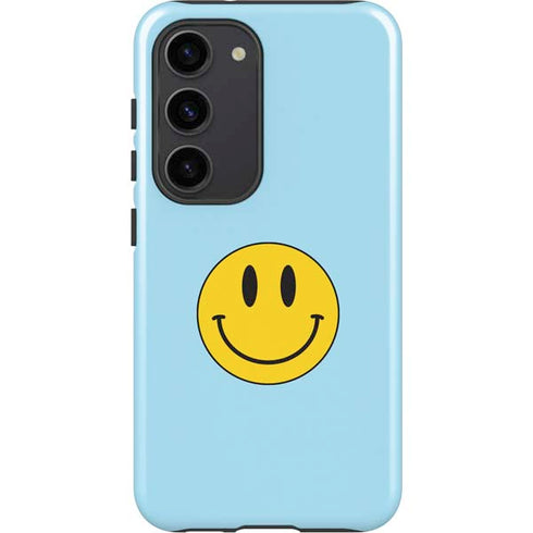 Blue Happy Face Galaxy S23 Pro Case