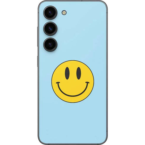 Blue Happy Face Galaxy S23 Skin