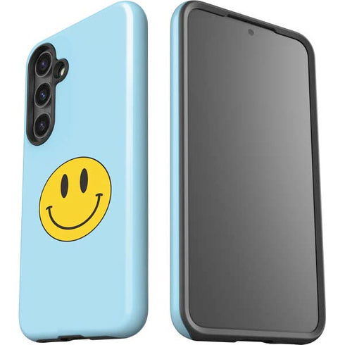 Blue Happy Face Galaxy S24 Plus Impact Case