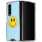 Blue Happy Face Galaxy Z Fold4 5G Clear Case